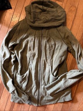 Lululemon Olive Zip-Up Hooded Jacket